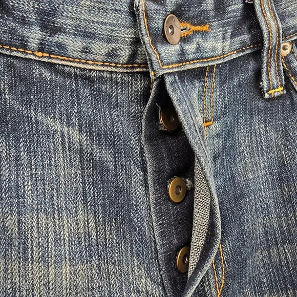 Remode Inc Blue Fade Button Denim Mens Jeans Pants 34x40 - Picture 6 of 8